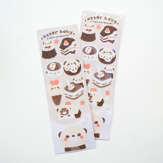 When Otter Baby Grows Up Holo Sticker Sheet