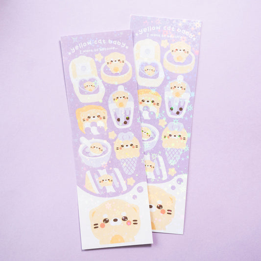 When Yellow Cat Baby Grows Up Holo Sticker Sheet